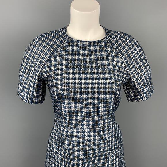 MAISON KITSUNE Size 4 Blue Gingham Polyester Blend Sleeveless Dress - Picture 2 of 6